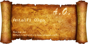 Antalfi Olga névjegykártya